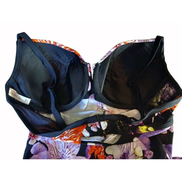 Swim Cacique Womens Tankini Swim Top Floral Multicolor Size 44DDD Padded Cups - Picture 9 of 13